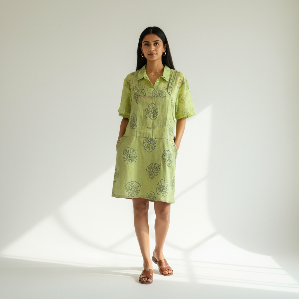 Tropical Dungaree Set