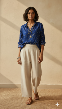 Blue Bandhej Shirt