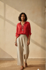 Red Bandhani Shirt