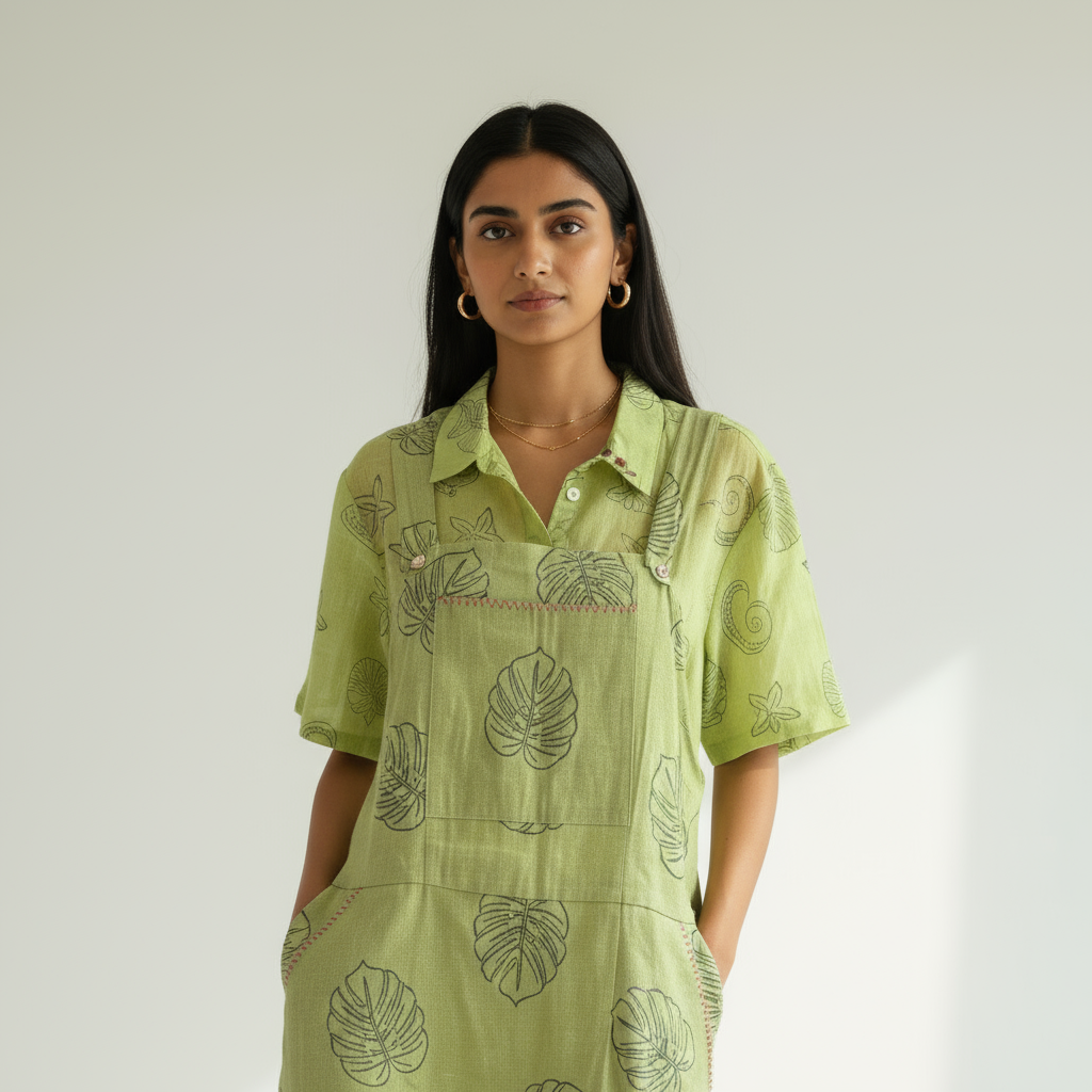 Tropical Dungaree Set