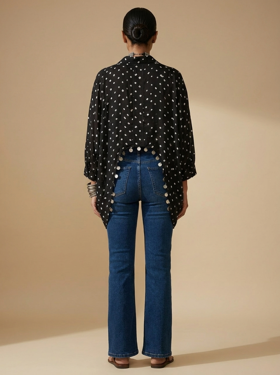 Black Bandhani Shirt