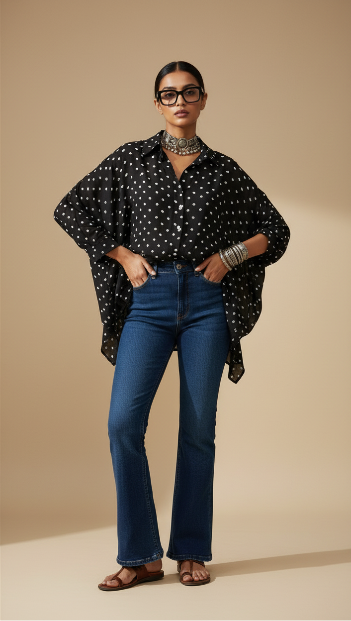 Black Bandhani Shirt