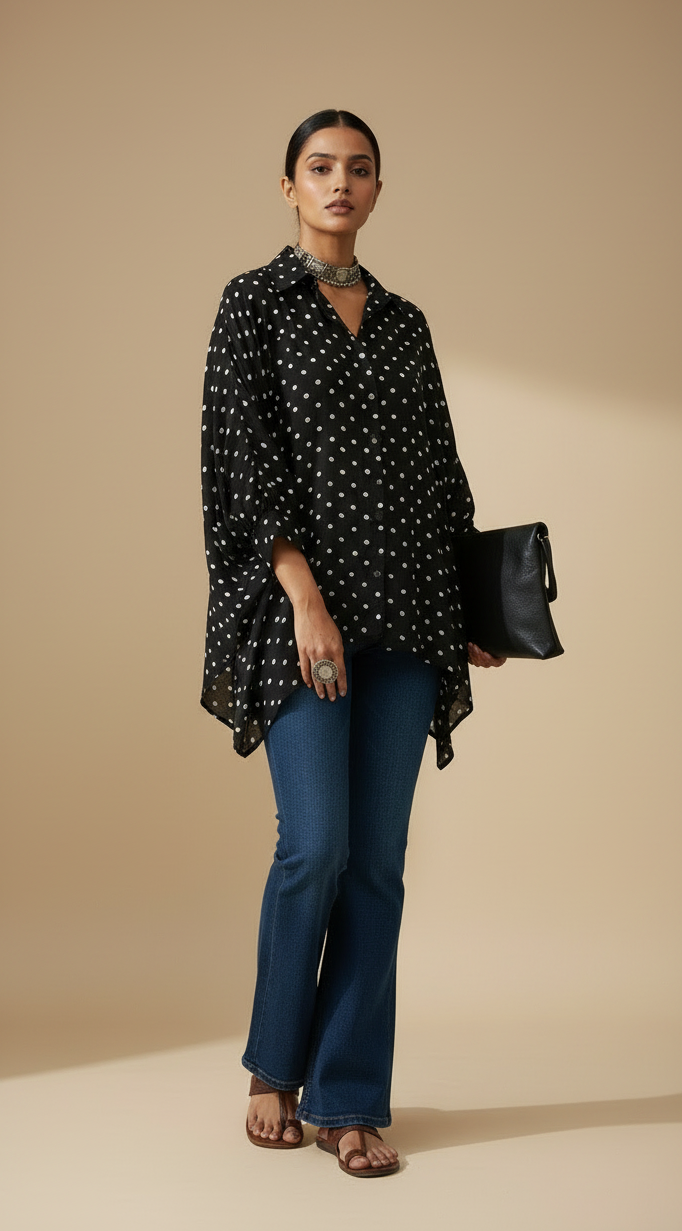 Black Bandhani Shirt