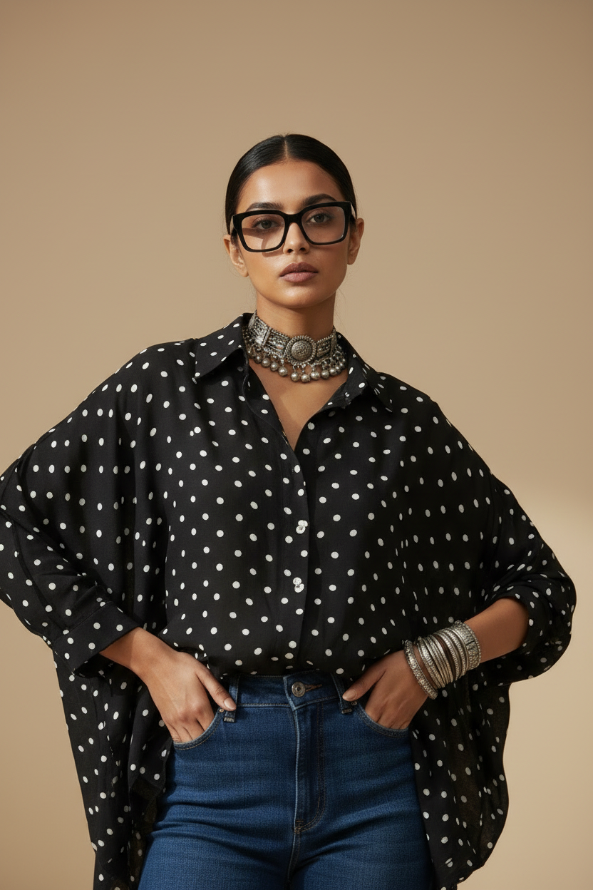 Black Bandhani Shirt