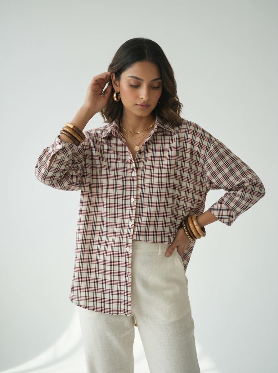 Madras grid shirt