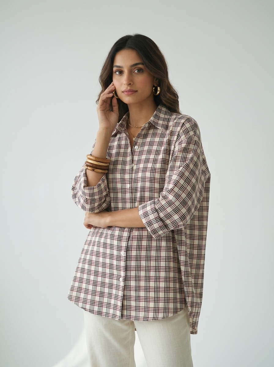 Madras grid shirt